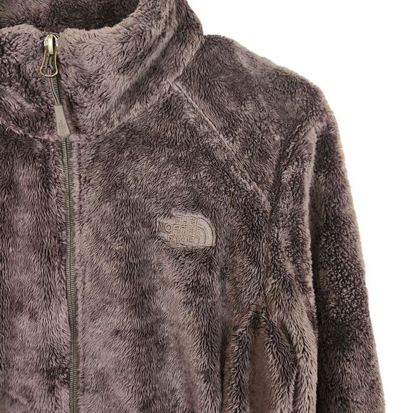 The North Face Osito Fleece Jacket Small Dark Grey Fuzzy Sherpa Full Zip - Picture 2 of 10
